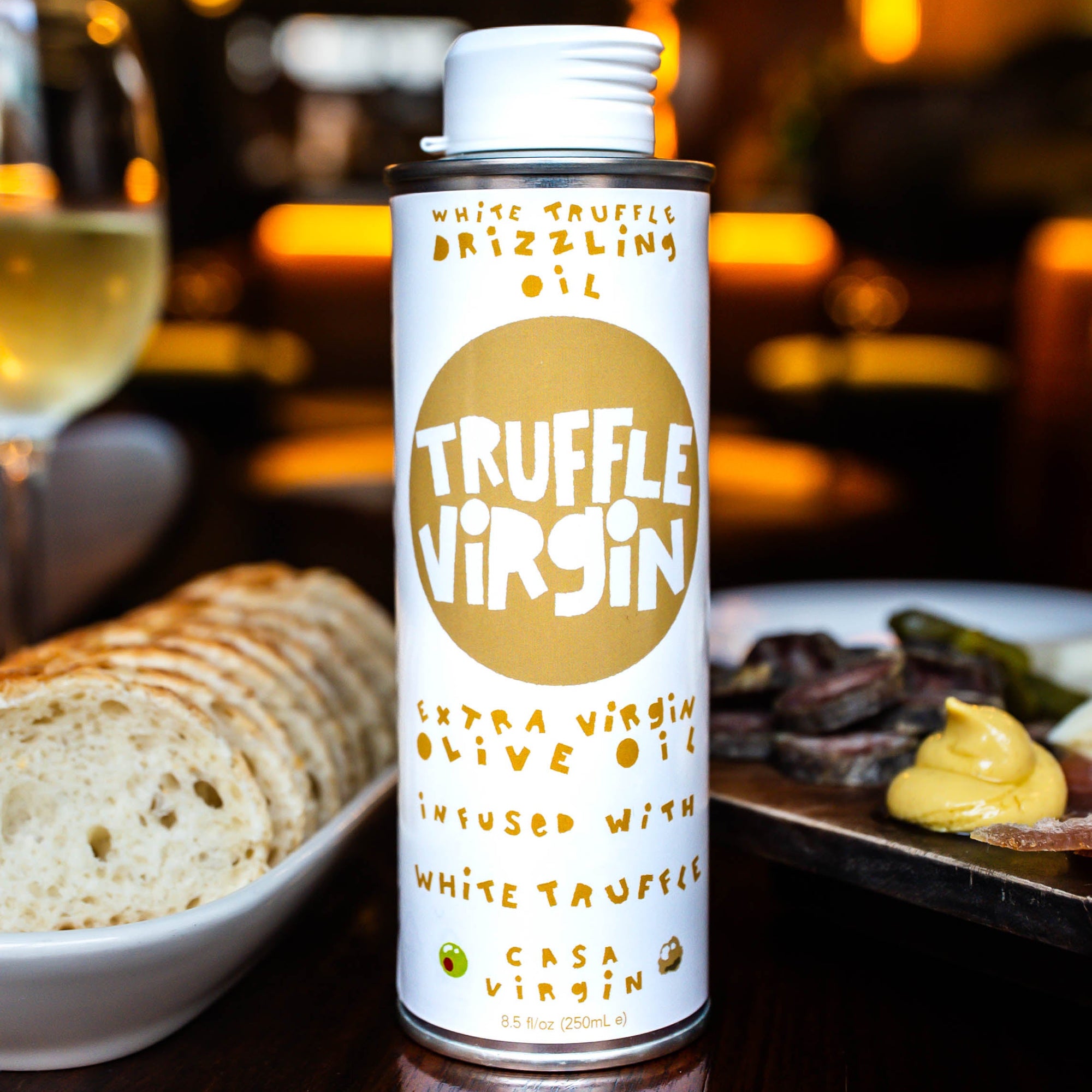 Casa Virgin Truffle Virgin white truffle drizzling olive oil in 250ml tin