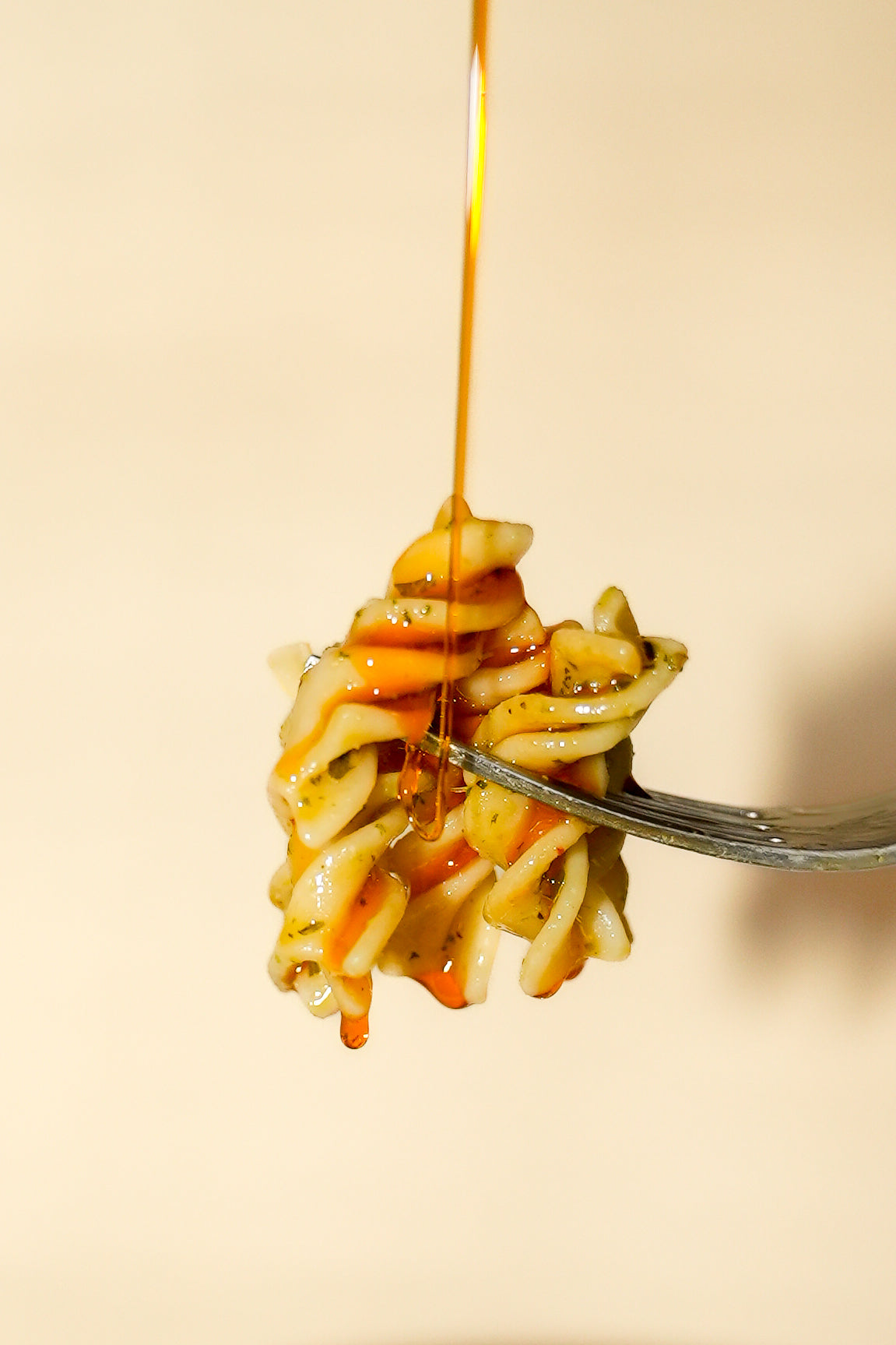 Spicy Virgin Olive Oil on Pasta